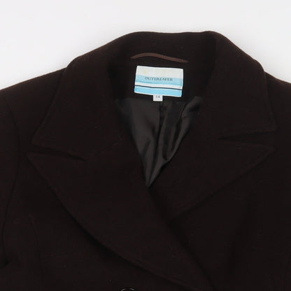Outerlayer Womens Brown Jacket Size 14 Button