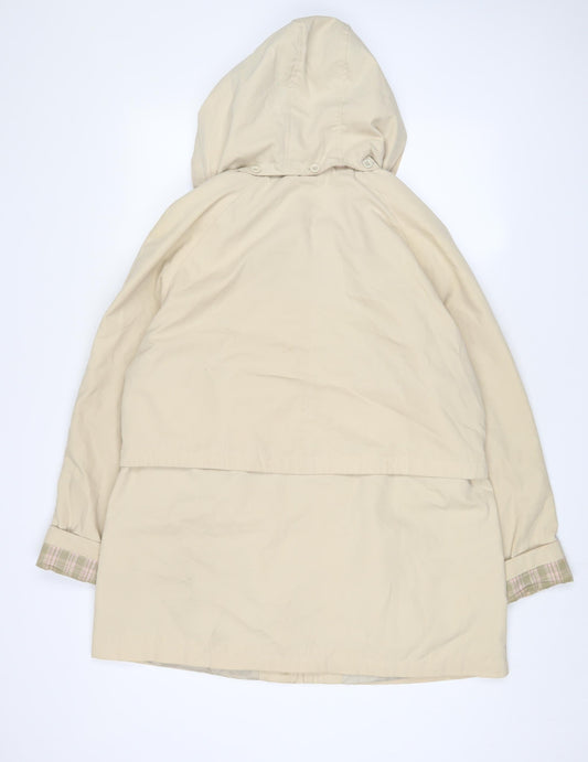 Damart Womens Beige Jacket Size 16 Zip - Pockets