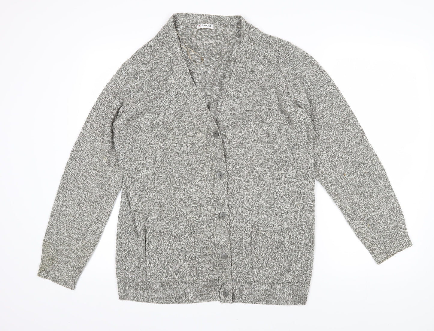 Damart Womens Green V-Neck Acrylic Cardigan Jumper Size 14