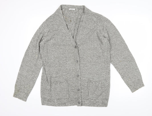 Damart Womens Green V-Neck Acrylic Cardigan Jumper Size 14