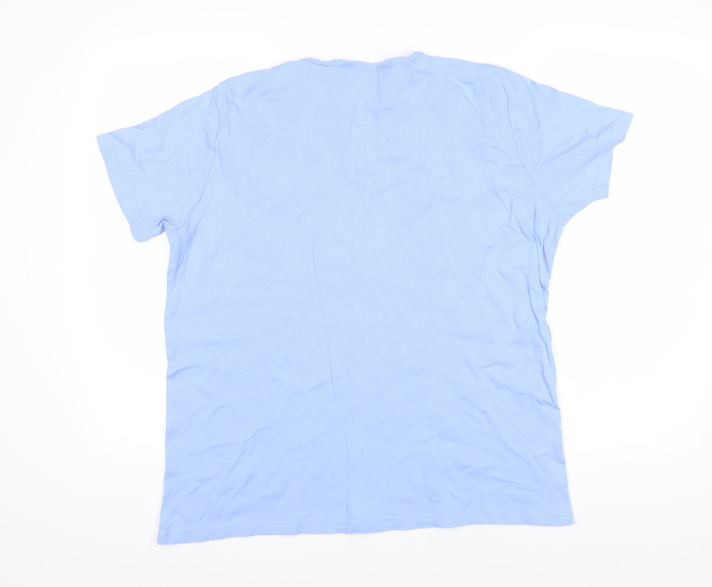 Womens UK Size L Isle Blue Basic T-Shirt