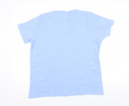 Womens UK Size L Isle Blue Basic T-Shirt