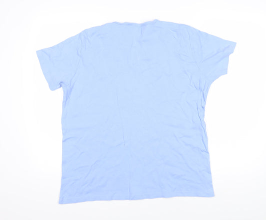 Womens UK Size L Isle Blue Basic T-Shirt