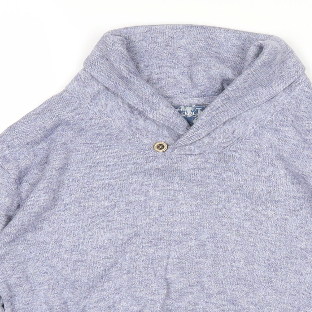 Marine Girls Purple Collared 100% Cotton Pullover Jumper Size 7-8 Years Pullover