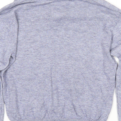 Marine Girls Purple Collared 100% Cotton Pullover Jumper Size 7-8 Years Pullover