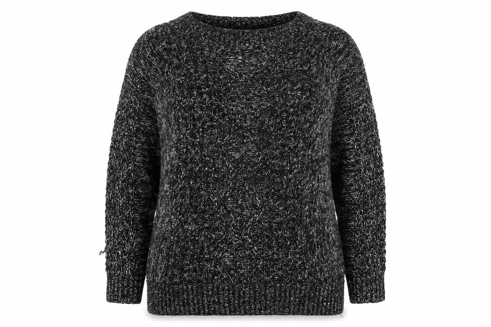 Womens UK Size M Sparkle & Fade Black Pullover Jumper