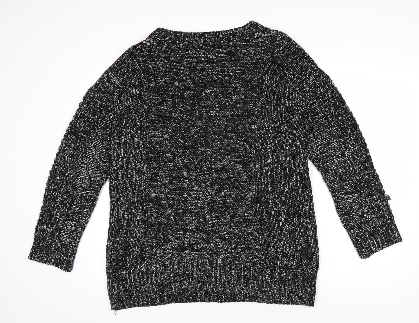 Womens UK Size M Sparkle & Fade Black Pullover Jumper