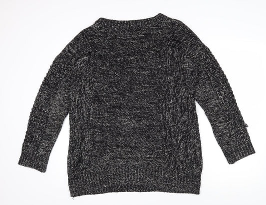 Womens UK Size M Sparkle & Fade Black Pullover Jumper