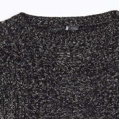 Womens UK Size M Sparkle & Fade Black Pullover Jumper