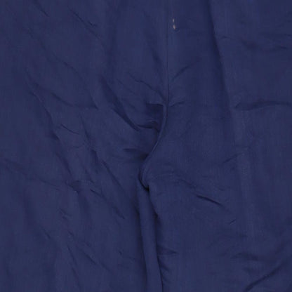 House of Fraser Womens Blue Viscose Trousers Size 14 L23.5 in Extra-Slim Zip