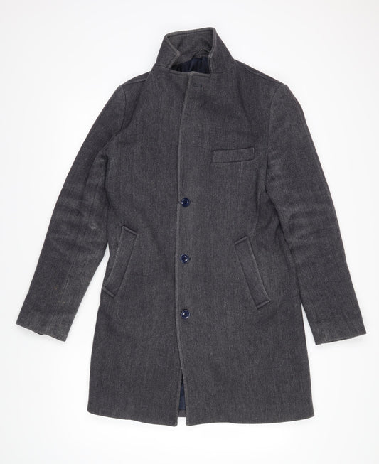 Mens UK Size 46 Fusaro Grey Overcoat