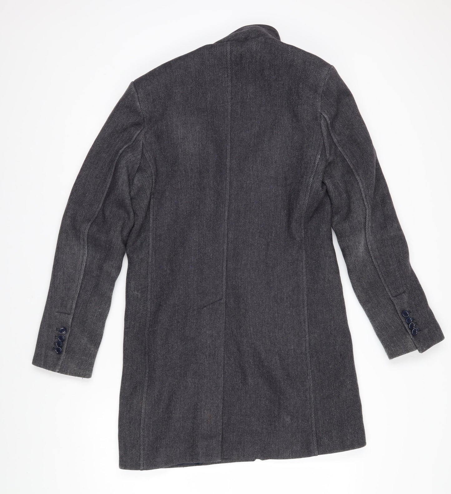 Mens UK Size 46 Fusaro Grey Overcoat