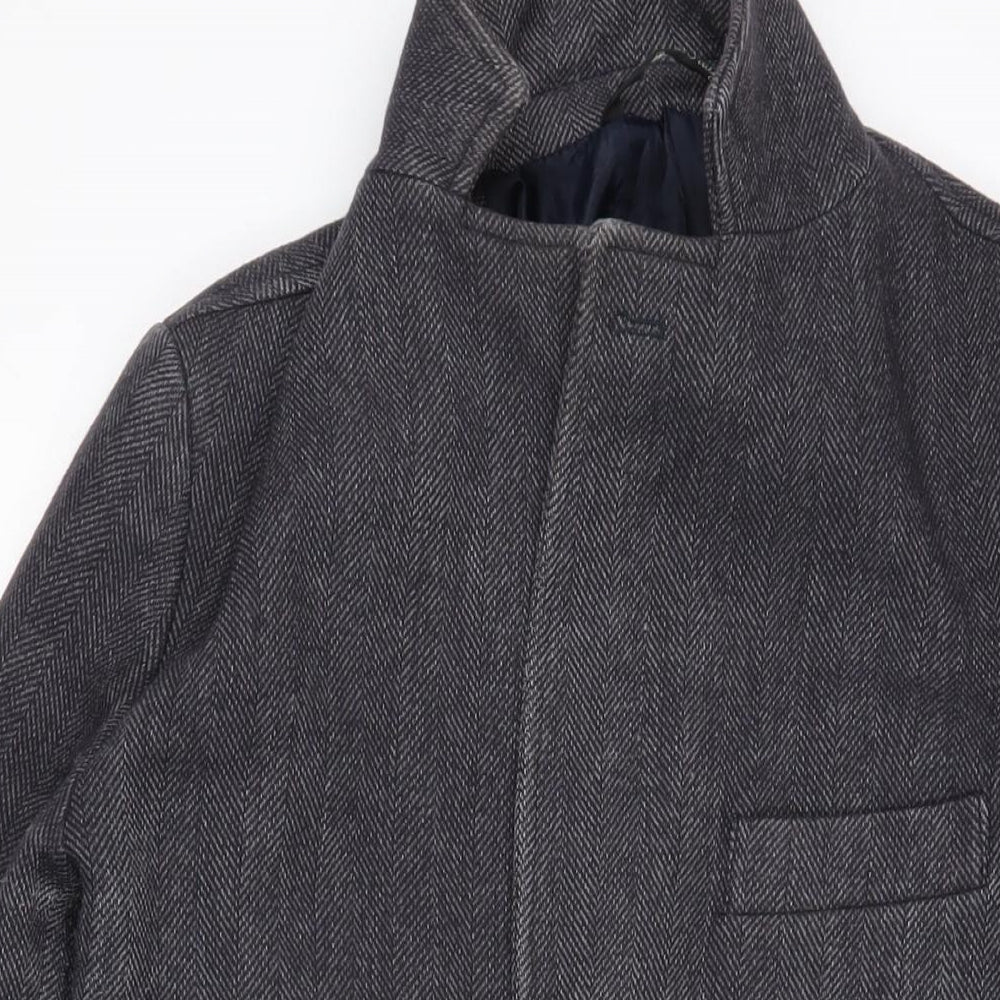 Mens UK Size 46 Fusaro Grey Overcoat
