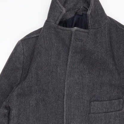 Mens UK Size 46 Fusaro Grey Overcoat