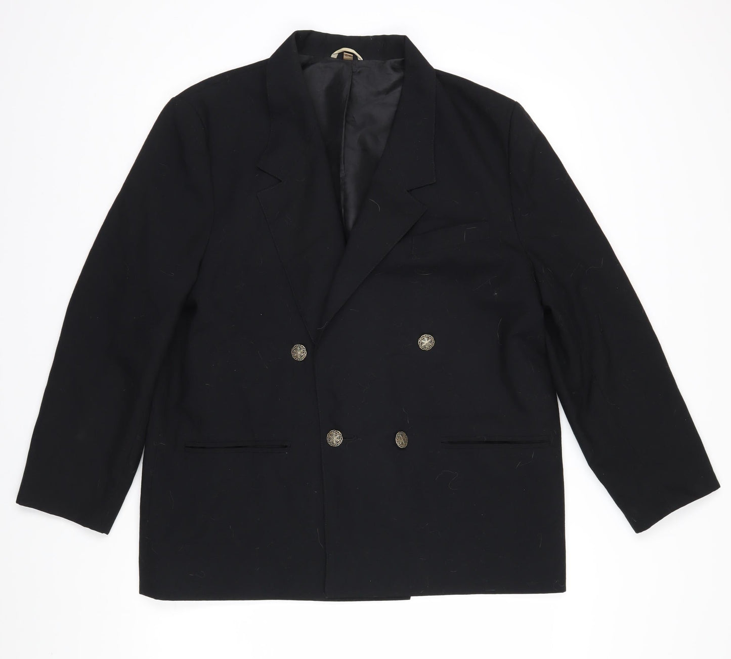 E.A.S Womens Black Jacket Blazer Size 16 Button