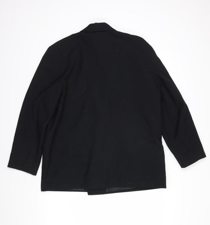 E.A.S Womens Black Jacket Blazer Size 16 Button