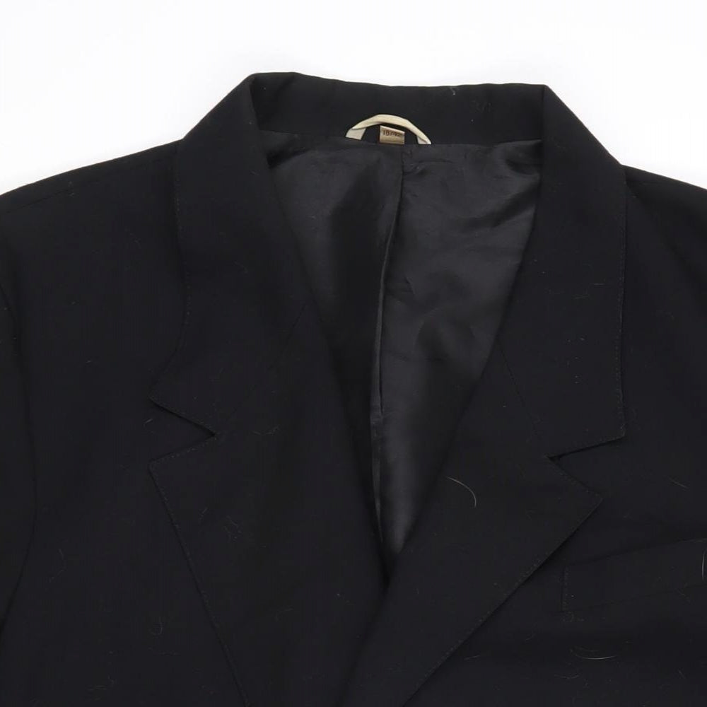 E.A.S Womens Black Jacket Blazer Size 16 Button