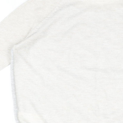 Womens UK Size 6 Warehouse Grey Basic T-Shirt