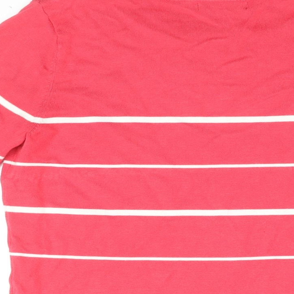 Womens UK Size S BM Pink Basic T-Shirt