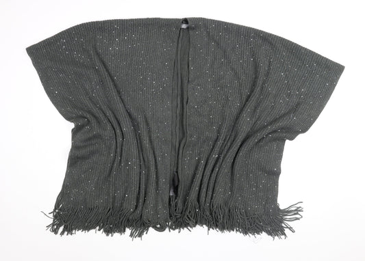 Womens UK Size One Size Principles Green Cape Jumper