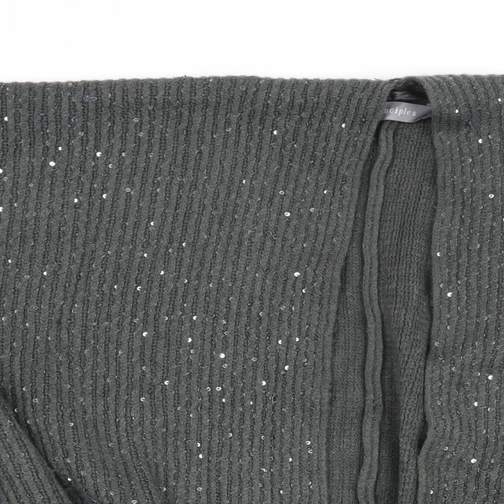 Womens UK Size One Size Principles Green Cape Jumper