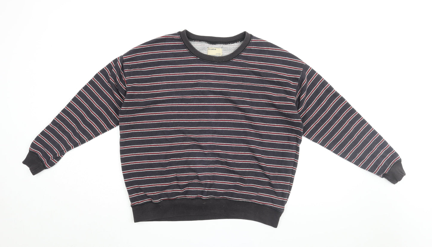 Mens UK Size L Pull&Bear Blue Pullover Sweatshirt