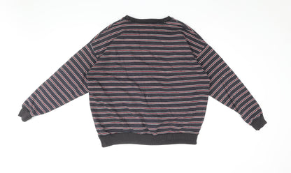 Mens UK Size L Pull&Bear Blue Pullover Sweatshirt