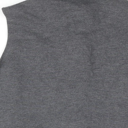 DASH Womens Grey Gilet Jacket Size 12 Snap