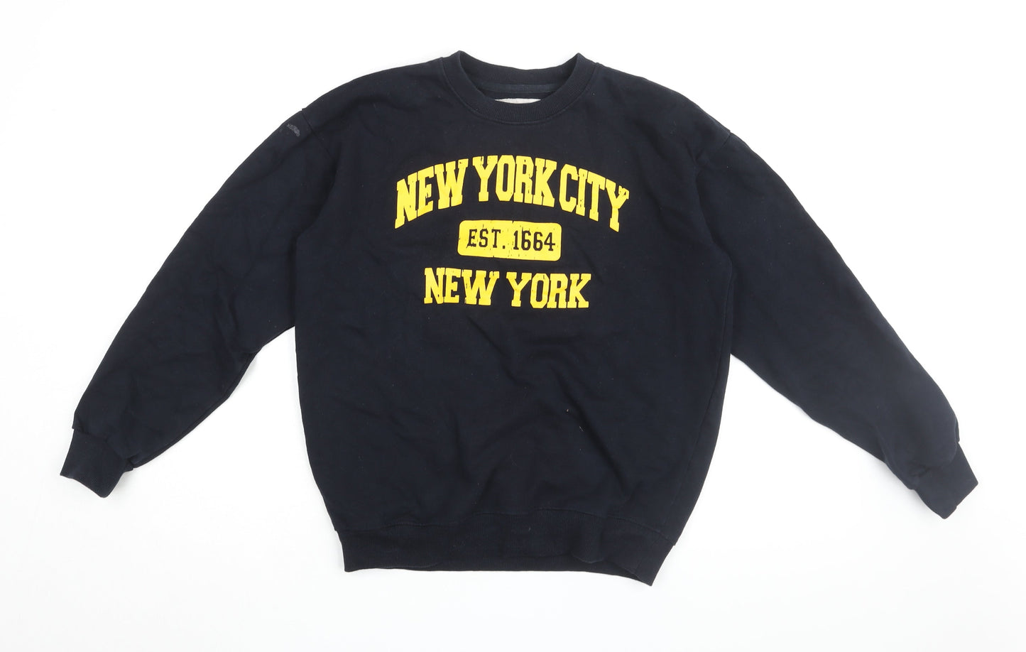 RS USA INC Womens Blue Cotton Pullover Sweatshirt Size S Pullover - New York City