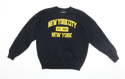 RS USA INC Womens Blue Cotton Pullover Sweatshirt Size S Pullover - New York City