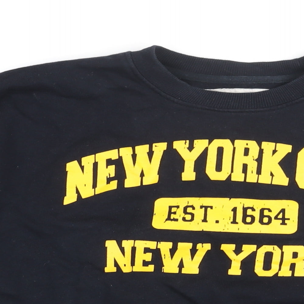 RS USA INC Womens Blue Cotton Pullover Sweatshirt Size S Pullover - New York City