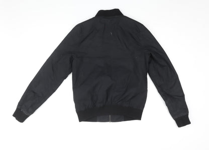 Mens UK Size XS Topman Black Bomber Jacket
