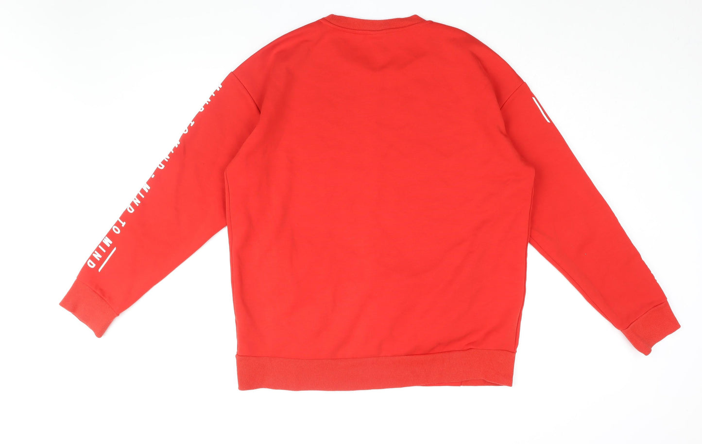 H&M Womens Red Cotton Pullover Sweatshirt Size L Pullover - Mind To Mind