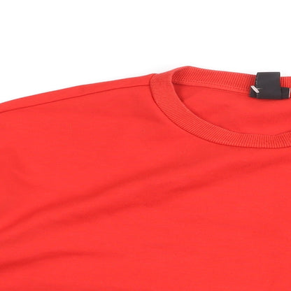 H&M Womens Red Cotton Pullover Sweatshirt Size L Pullover - Mind To Mind