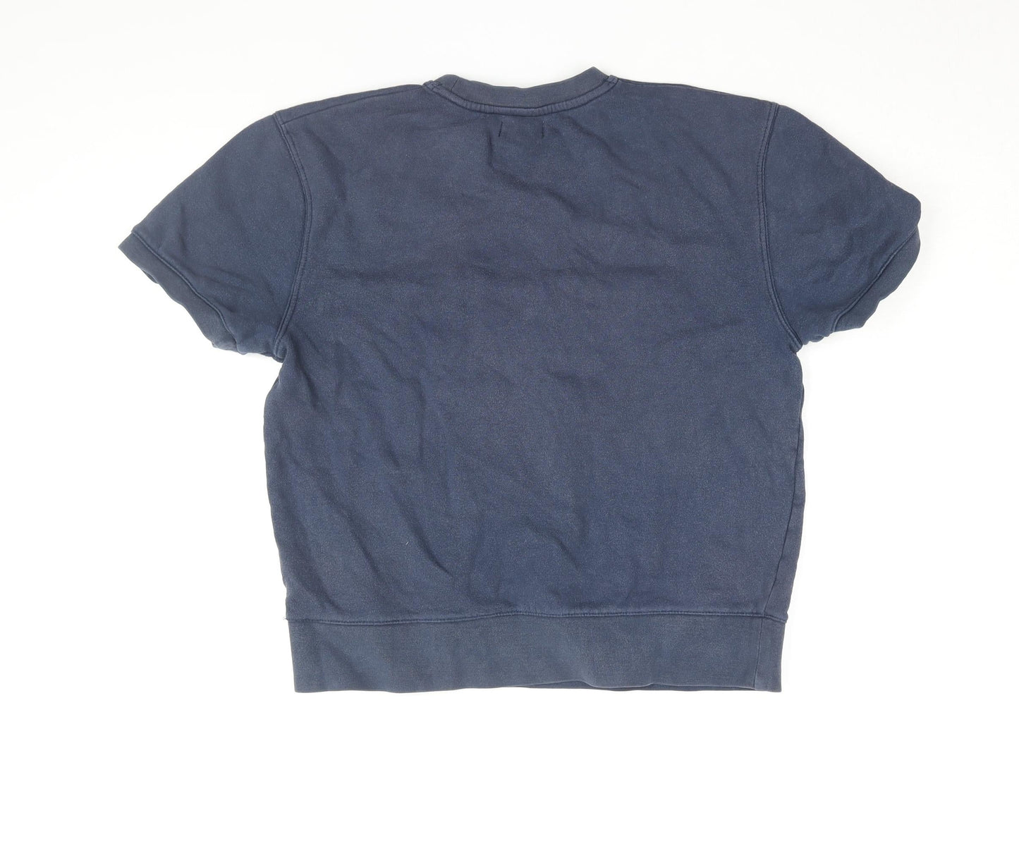 Topman Mens Blue Cotton T-Shirt Size XS Round Neck