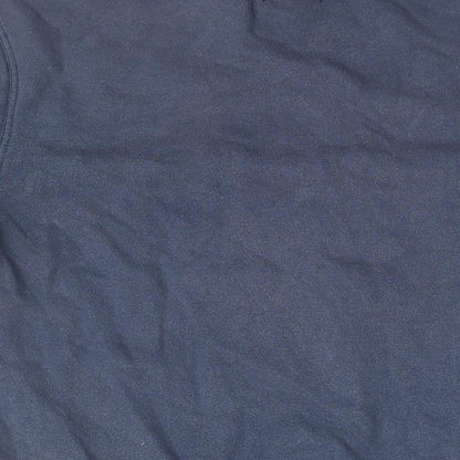 Topman Mens Blue Cotton T-Shirt Size XS Round Neck