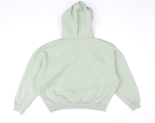 Boohoo Womens Green Cotton Pullover Hoodie Size M Pullover - DSGN STUDIO