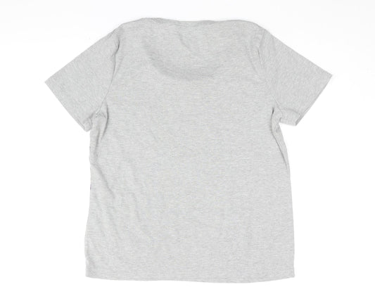 Womens UK Size M Bm Casual Grey Basic T-Shirt