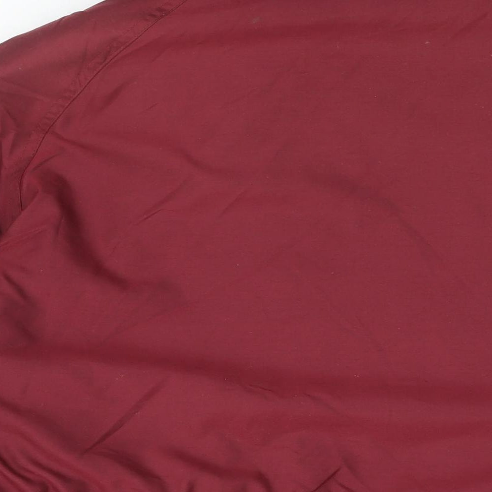 Berkertex Womens Red Overcoat Coat Size 14 Zip - Faux Fur Collar