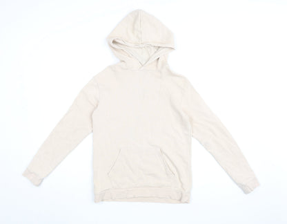 River Island Girls Pink Cotton Pullover Hoodie Size 9-10 Years Pullover