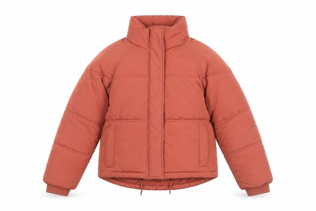 Womens UK Size 10 Topshop Orange Puffer Jacket