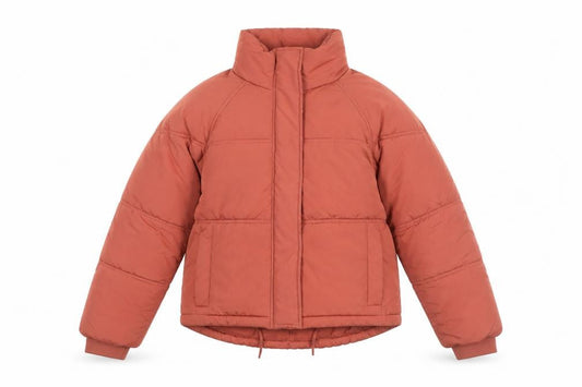 Womens UK Size 10 Topshop Orange Puffer Jacket