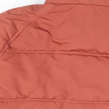 Womens UK Size 10 Topshop Orange Puffer Jacket