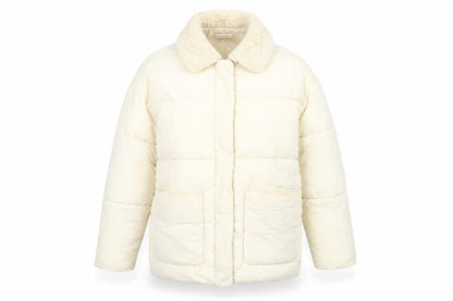 Womens UK Size 8 Topshop Ivory Puffer Jacket