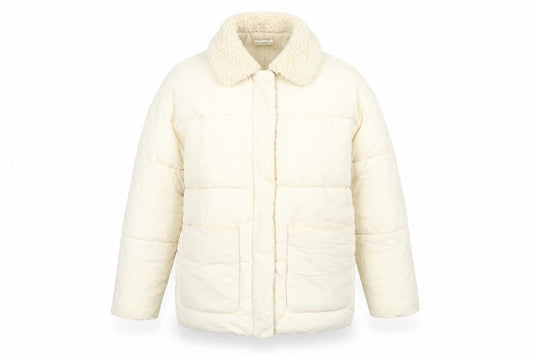Womens UK Size 8 Topshop Ivory Puffer Jacket