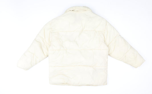 Womens UK Size 8 Topshop Ivory Puffer Jacket