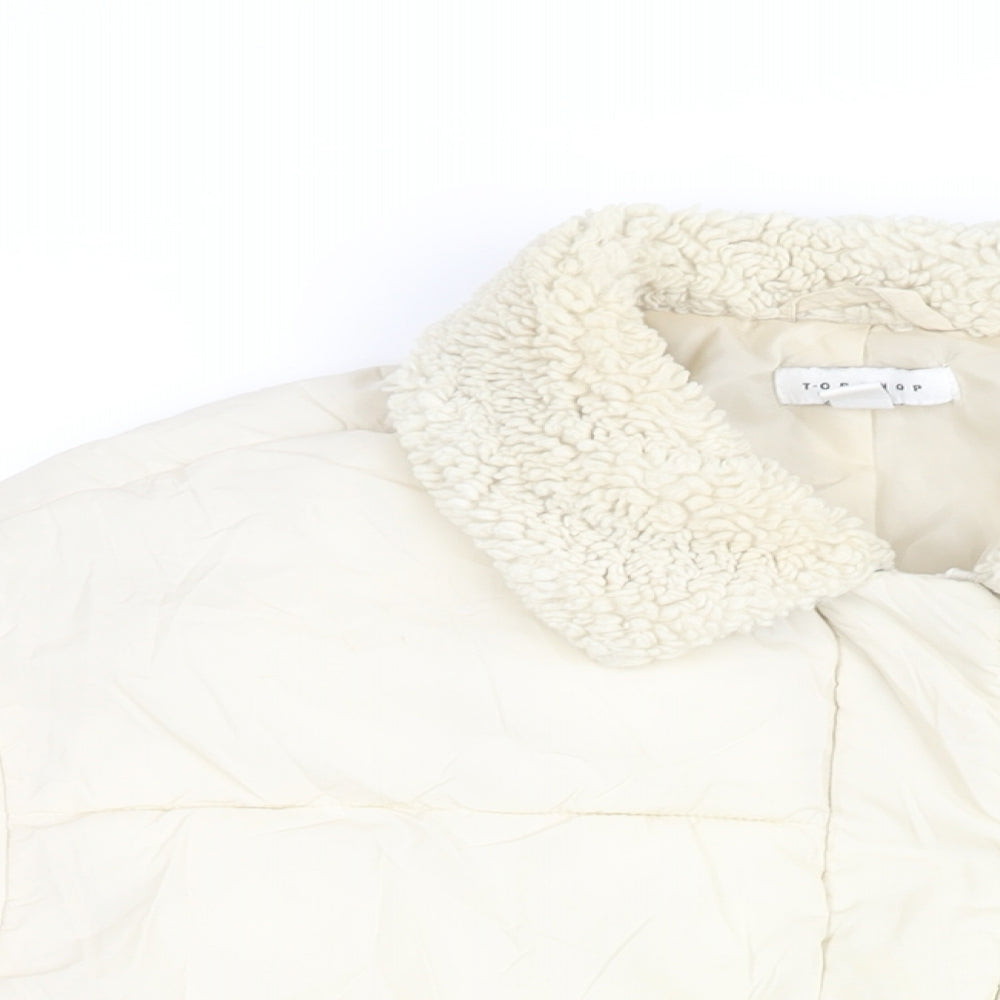 Womens UK Size 8 Topshop Ivory Puffer Jacket