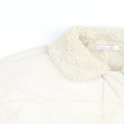 Womens UK Size 8 Topshop Ivory Puffer Jacket