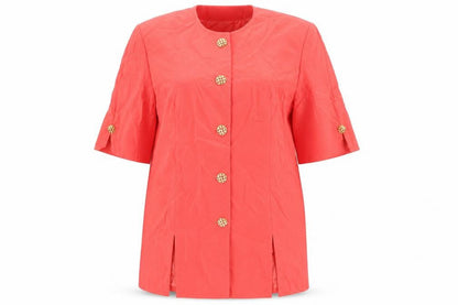 Womens UK Size 16 Hardob Red Basic Button-Up