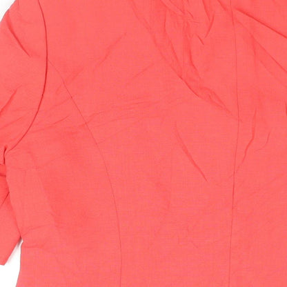 Womens UK Size 16 Hardob Red Basic Button-Up